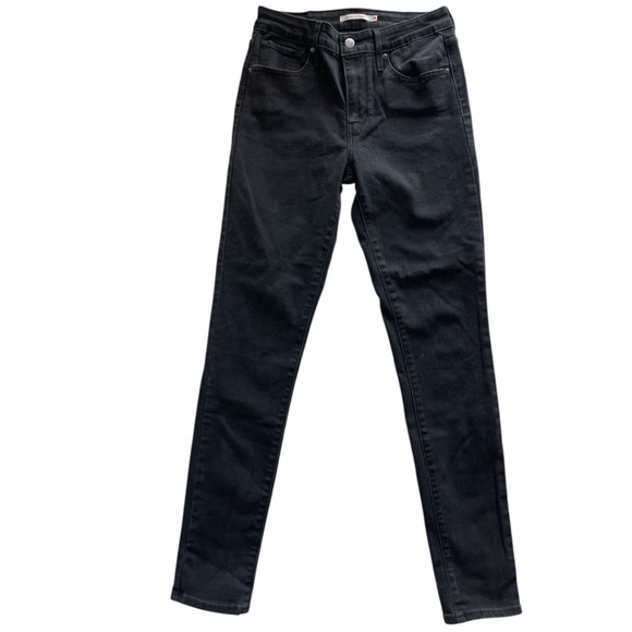 Levi's 721 High Rise Skinny Jeans - Classic Black - Size 28 - Picture 1 of 12